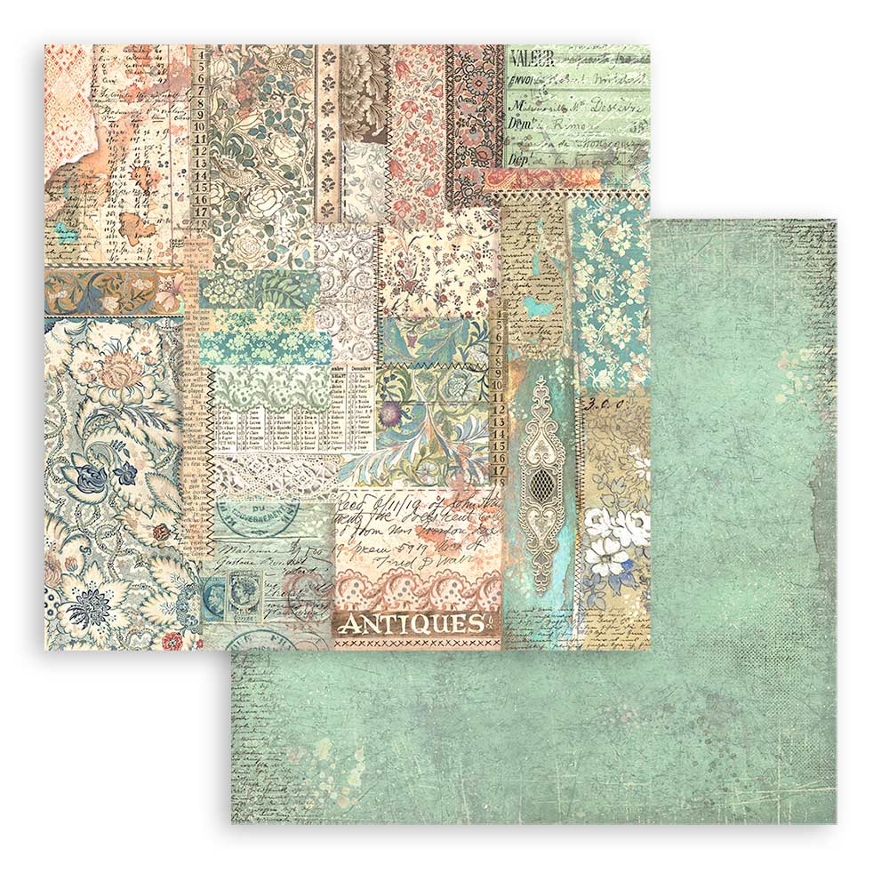 Album 10 hojas 20,3x20,3 (8"x8") Double Face Backgrounds Selection - Brocante Antiques - Imagen 7