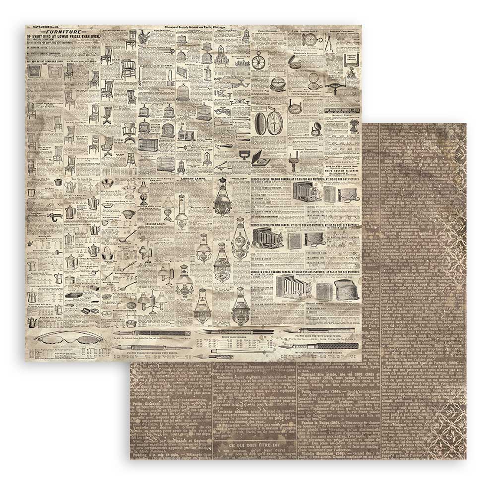 Album 10 hojas 20,3x20,3 (8"x8") Double Face Backgrounds Selection - Brocante Antiques - Imagen 13