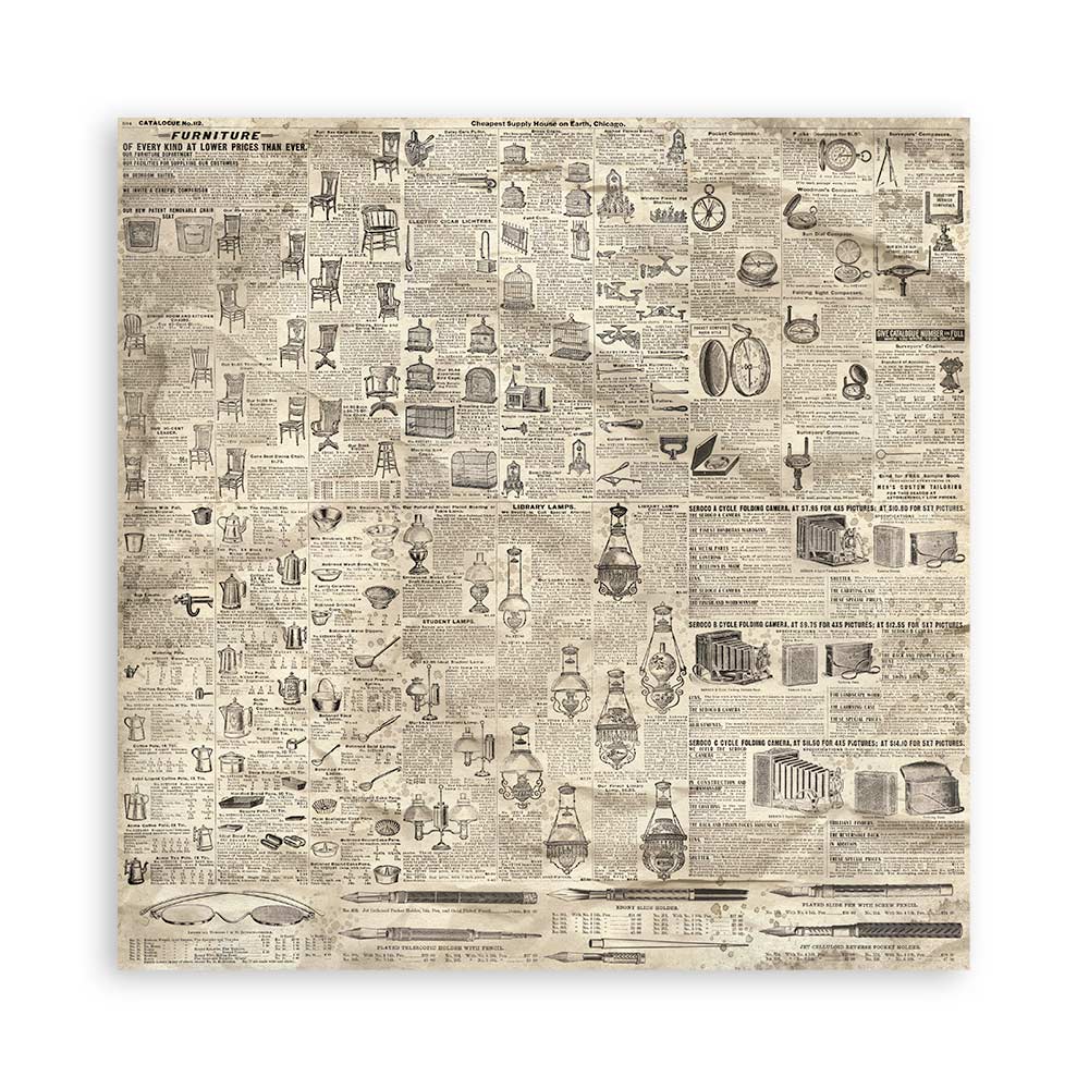 Album 10 hojas 20,3x20,3 (8"x8") Double Face Backgrounds Selection - Brocante Antiques - Imagen 11