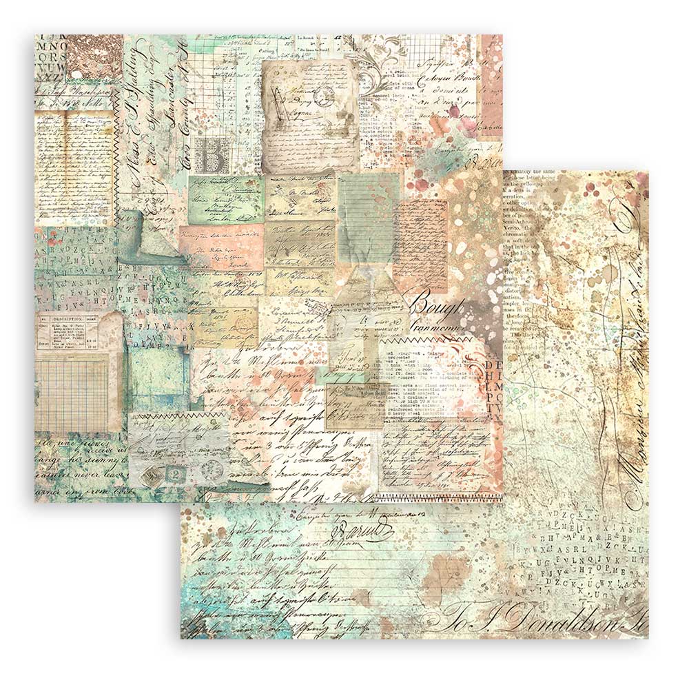 Album 10 hojas 20,3x20,3 (8"x8") Double Face Backgrounds Selection - Brocante Antiques - Imagen 16