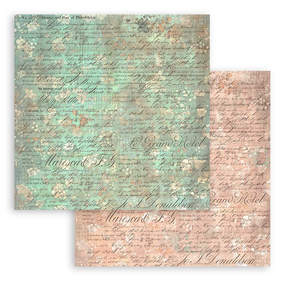Album 10 hojas 20,3x20,3 (8"x8") Double Face Backgrounds Selection - Brocante Antiques - Imagen 22
