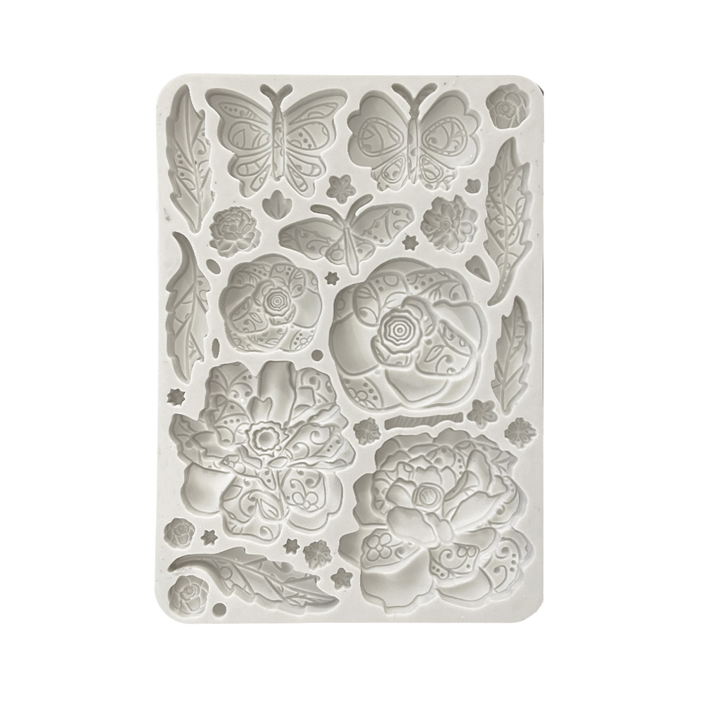 Molde de Silicona - Old Encaje Farfalla a Flores