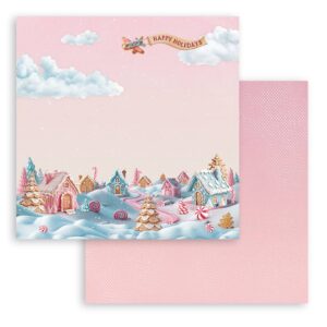 Hoja doble faz Scrapbooking - Candy Christmas Villa