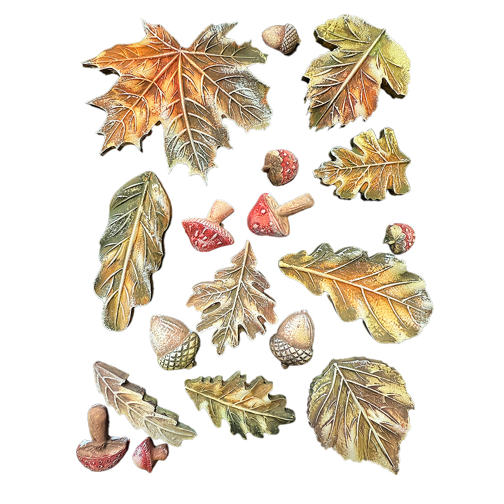 Molde Rígido - A5 - Hojas - Whispering Woods - Imagen 4