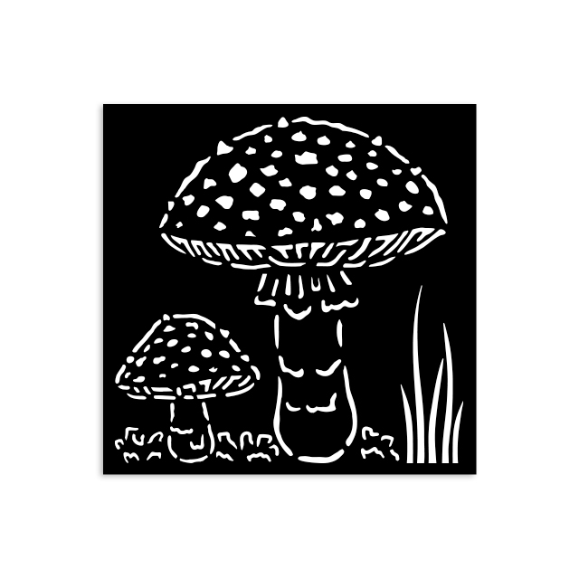 Stencil grueso - Hongos - Whispering Woods