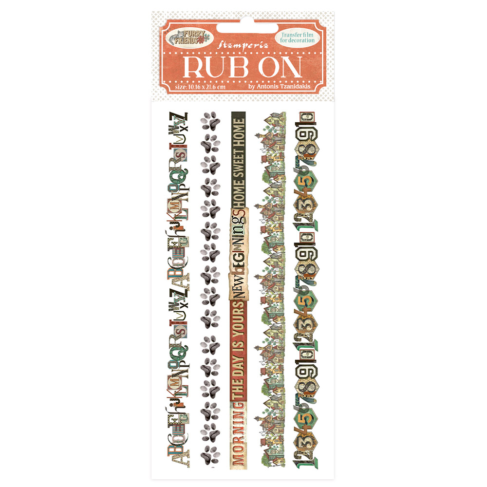 Transferencia Rub-on Gatos y Perros – Furry Friends