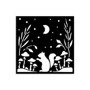 Stencil Grueso 12×12 cm ardilla – Herbarium Silvae