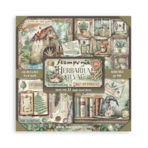 Scrapbooking Álbum 22 hojas 20,3×20,3 cm Cara Simple – Herbarium Silvae