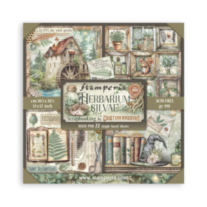 Scrapbooking Álbum 22 hojas 30,5×30,5 cm Cara Simple – Herbarium Silvae