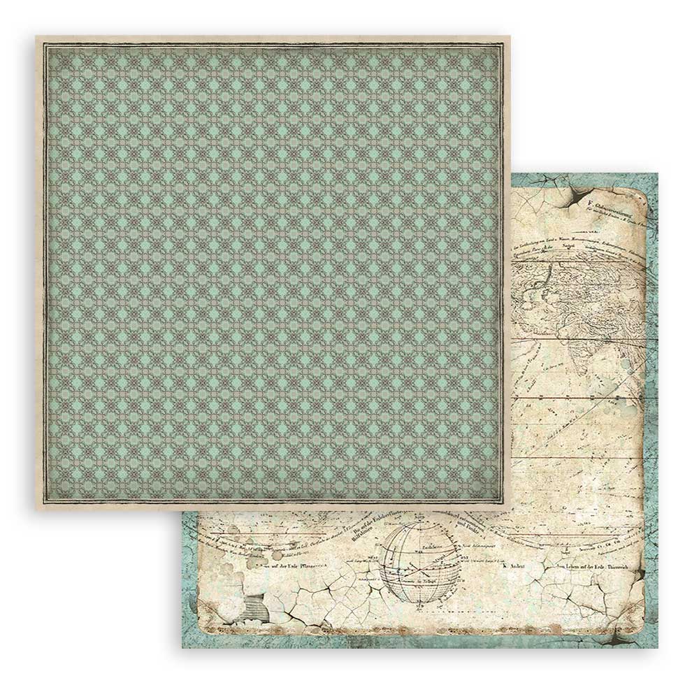 Scrapbooking Álbum Pequeño 10 hojas 20,3×20,3 cm Selección de Fondos – Voyages Fantastiques 25 - Imagen 2