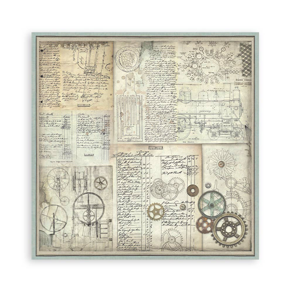 Scrapbooking Álbum Pequeño 10 hojas 20,3×20,3 cm Selección de Fondos – Voyages Fantastiques 25 - Imagen 8