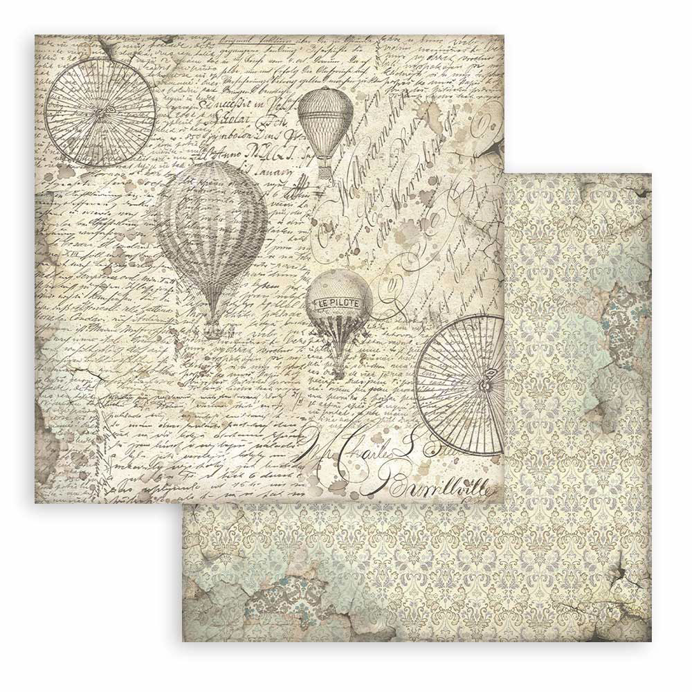 Scrapbooking Álbum Pequeño 10 hojas 20,3×20,3 cm Selección de Fondos – Voyages Fantastiques 25 - Imagen 11