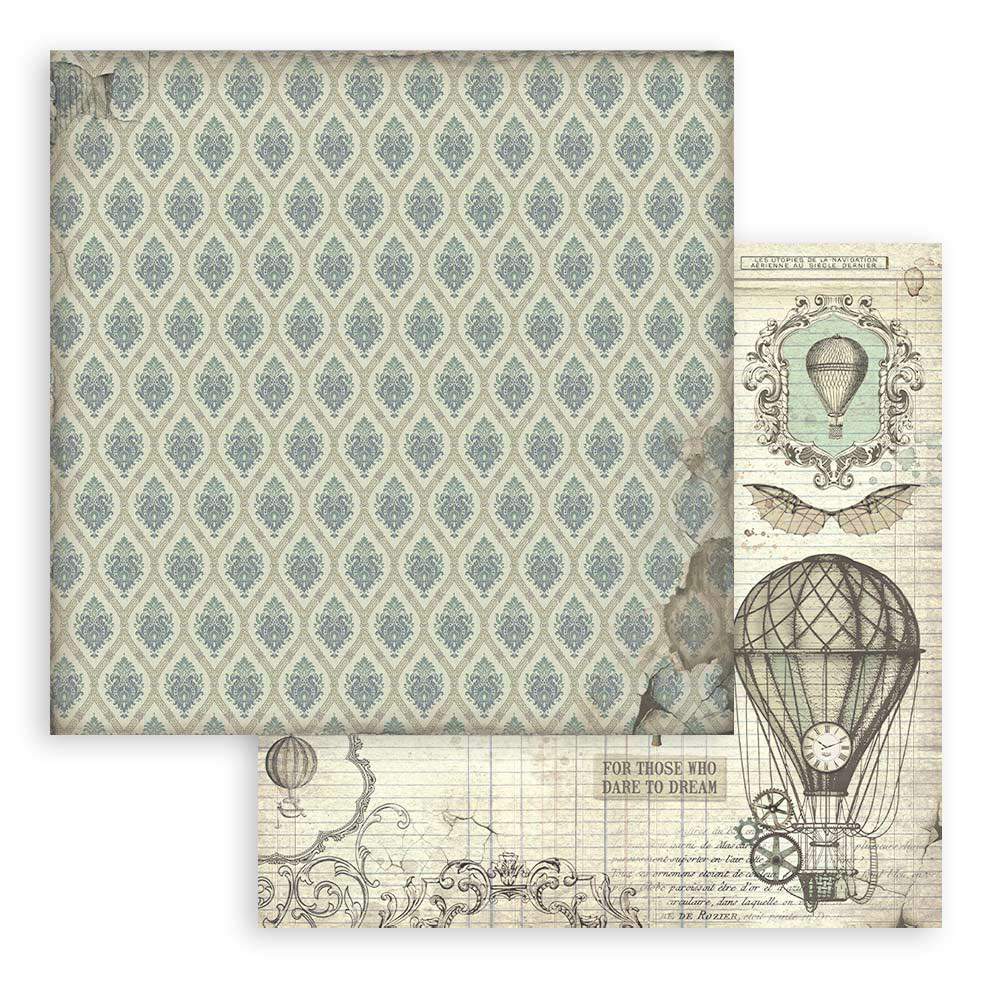 Scrapbooking Álbum Pequeño 10 hojas 20,3×20,3 cm Selección de Fondos – Voyages Fantastiques 25 - Imagen 26