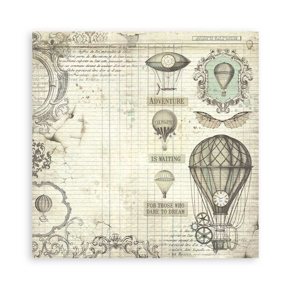 Scrapbooking Álbum Pequeño 10 hojas 20,3×20,3 cm Selección de Fondos – Voyages Fantastiques 25 - Imagen 28