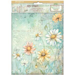 Pack 6 Papeles de Arroz A4 – Daisy Art 26
