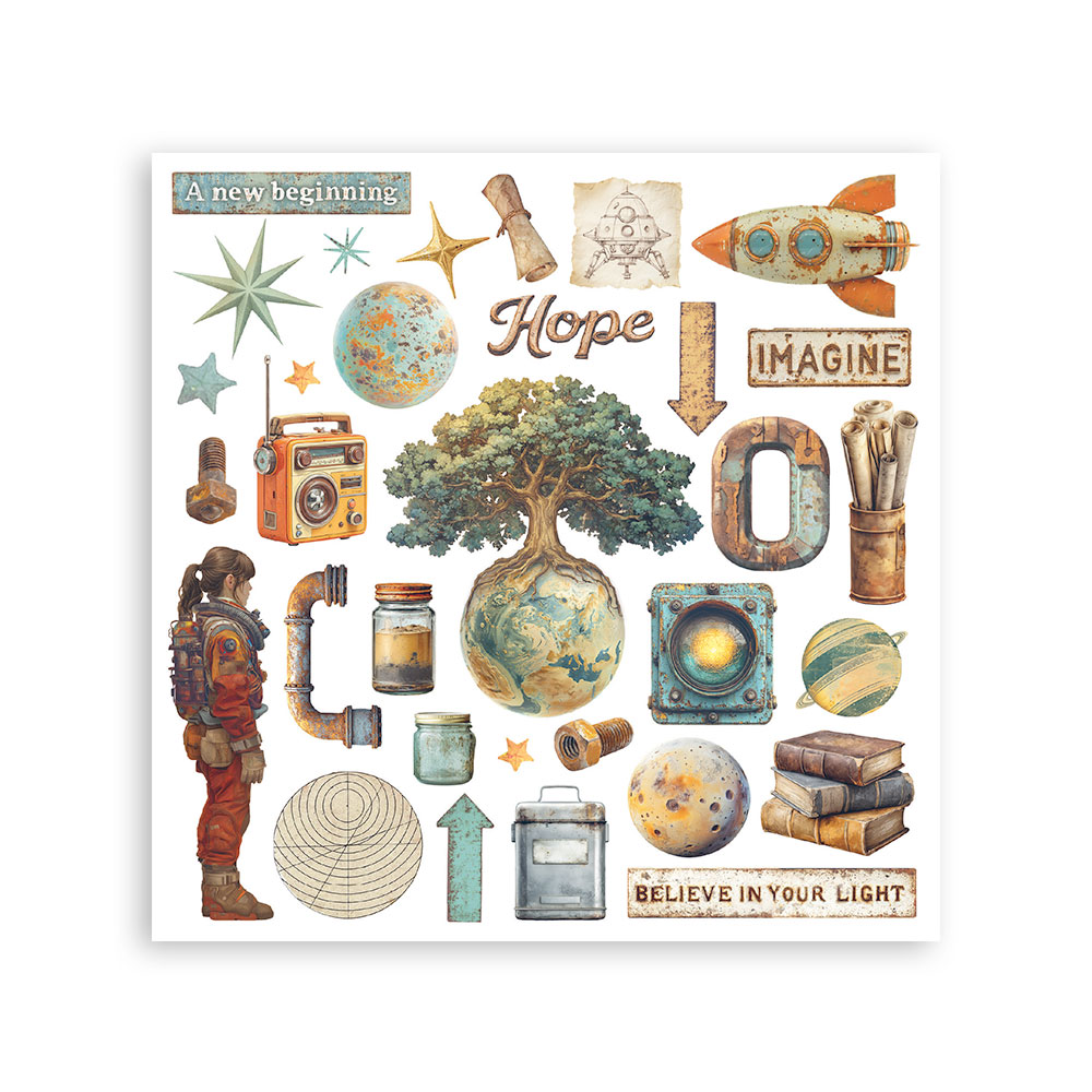 Rub-on Kit 15,5x15,5 cm - 6 páginas - A New Beginning - Imagen 2