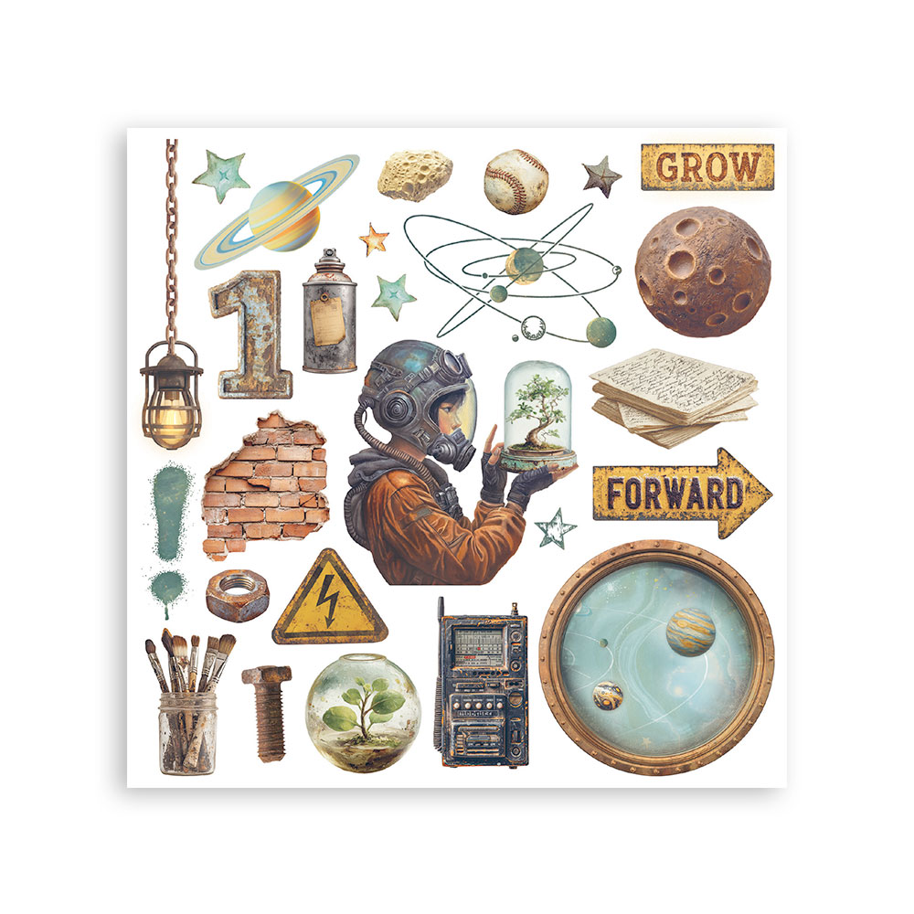 Rub-on Kit 15,5x15,5 cm - 6 páginas - A New Beginning - Imagen 3