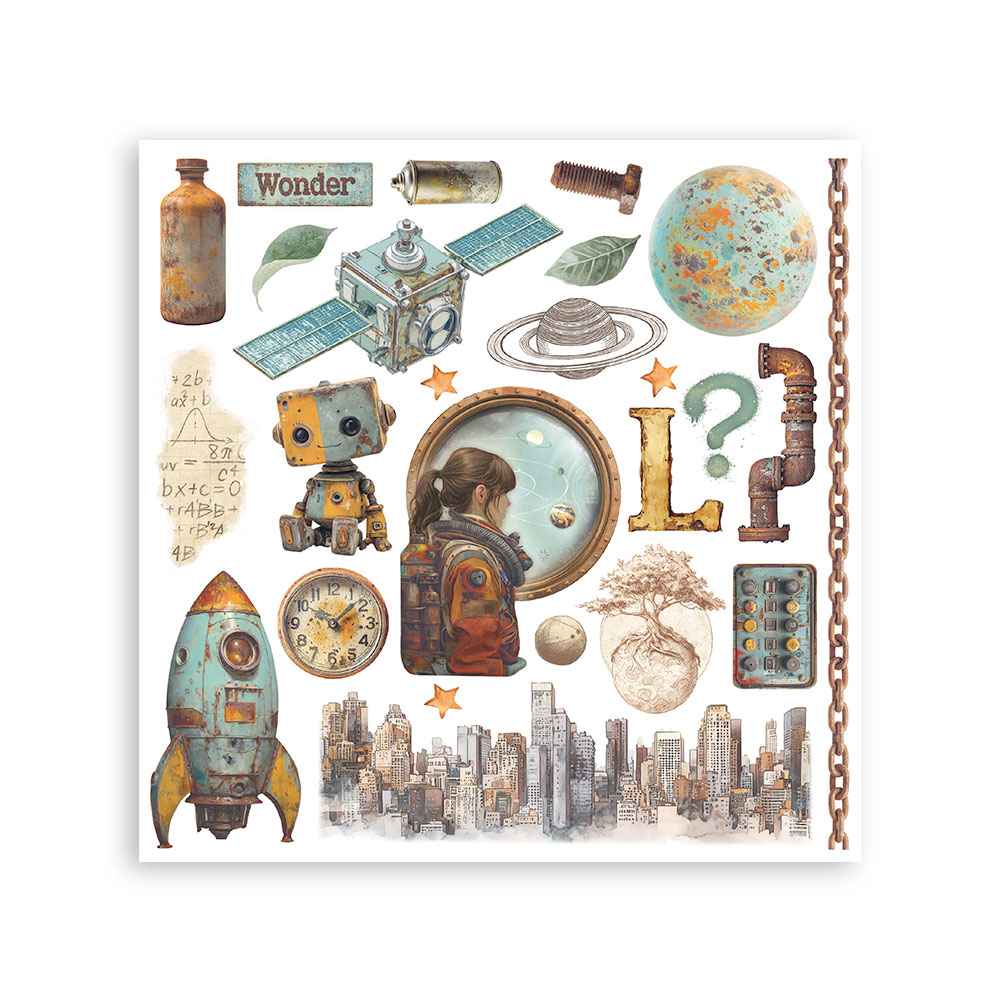 Rub-on Kit 15,5x15,5 cm - 6 páginas - A New Beginning - Imagen 4