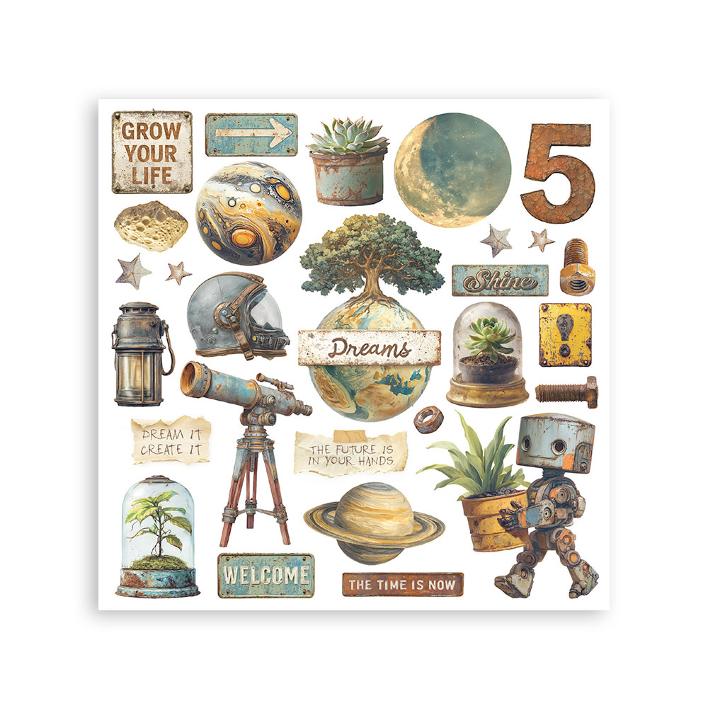 Rub-on Kit 15,5x15,5 cm - 6 páginas - A New Beginning - Imagen 5