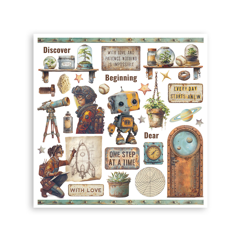 Rub-on Kit 15,5x15,5 cm - 6 páginas - A New Beginning - Imagen 7