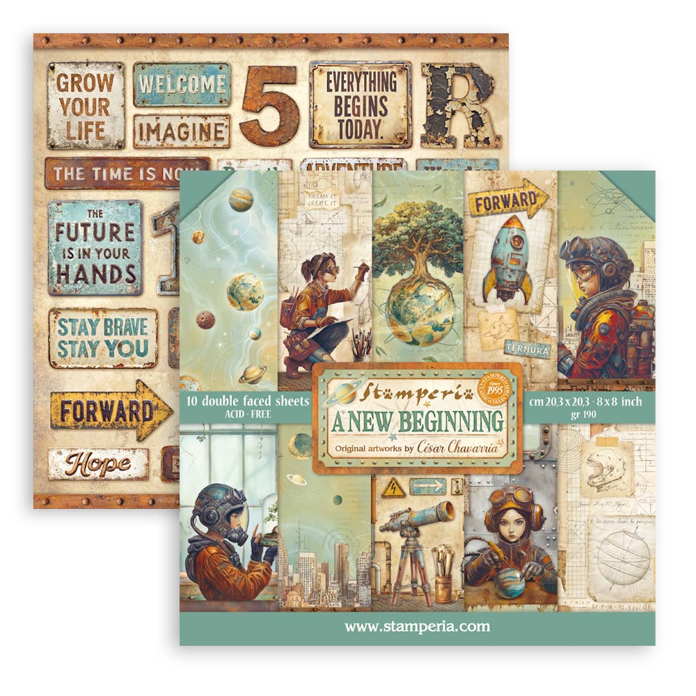 Álbum de Scrapbooking Small 10 hojas 20,3x20,3 cm - A New Beginning - Imagen 11