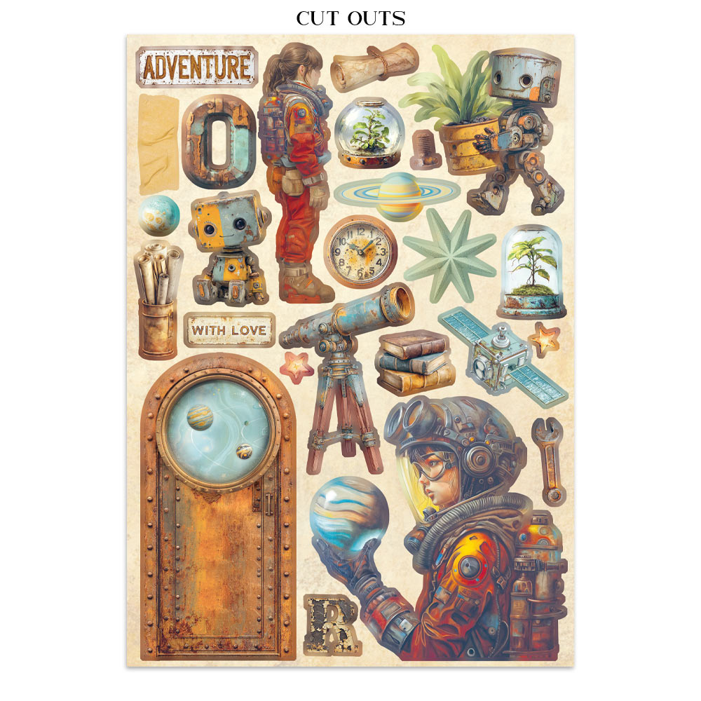 Junk Journal stickers, cut-outs, backgrounds - A New Beginning - Imagen 10