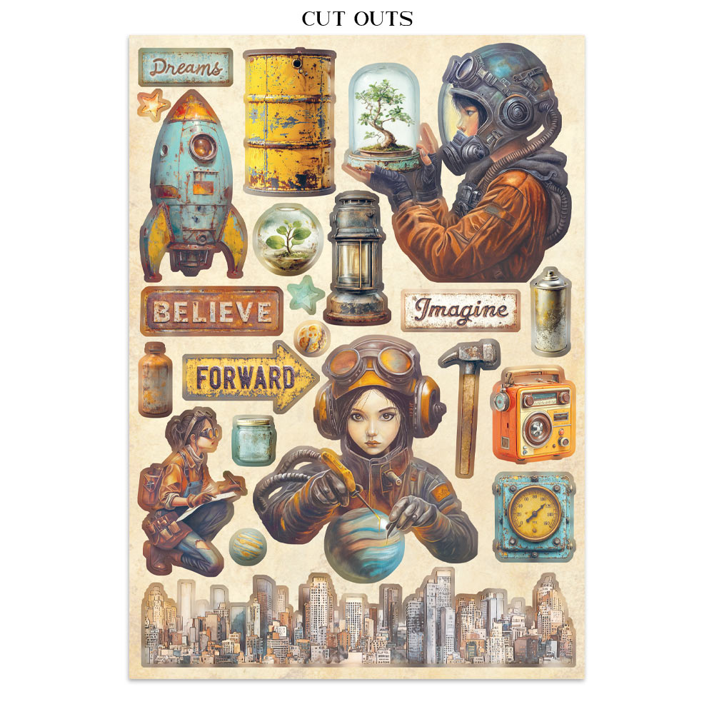 Junk Journal stickers, cut-outs, backgrounds - A New Beginning - Imagen 11