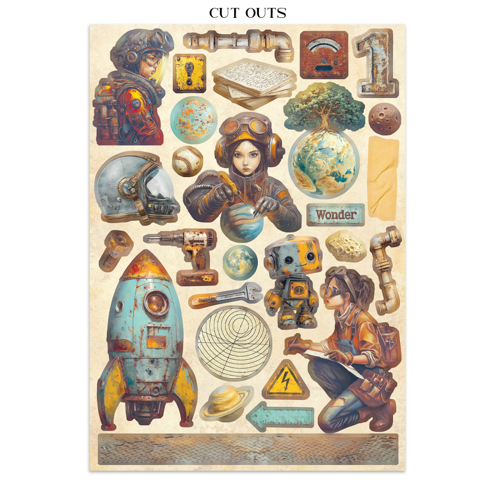Junk Journal stickers, cut-outs, backgrounds - A New Beginning - Imagen 30