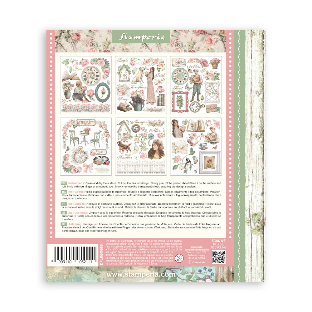 Rub-on Decorativo 20,5x23 cm - House of Roses - Imagen 8
